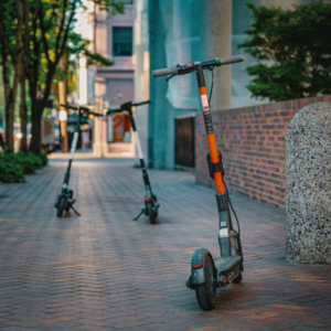 Urban Street-Style Pre-owned Portable Electric Scooter (Orange & Black)