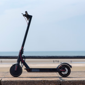 Classic Black & Red Minimalist Pre-owned Folding Electric Scooter
